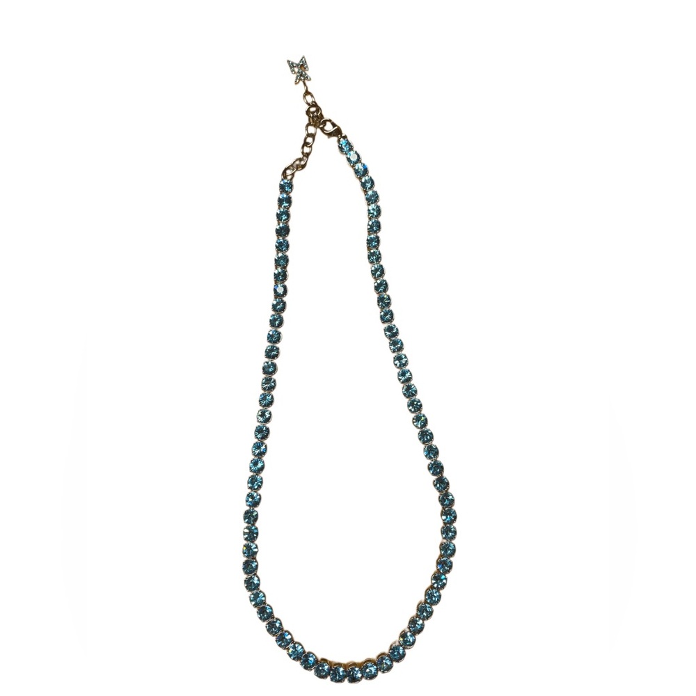 Amina Muaddi Crystal Tennis Necklace